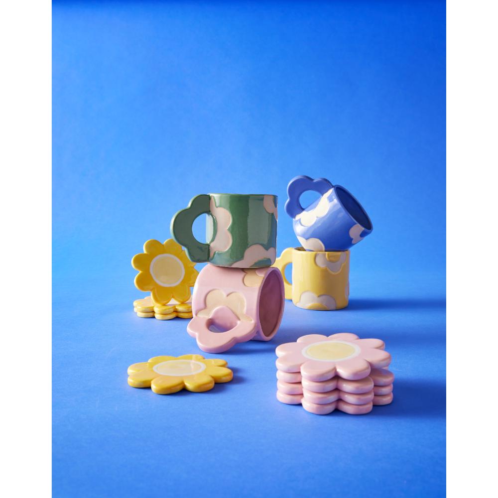 Emporium Posey 400ml Flower Mugs with blue background at Robins Kitchen