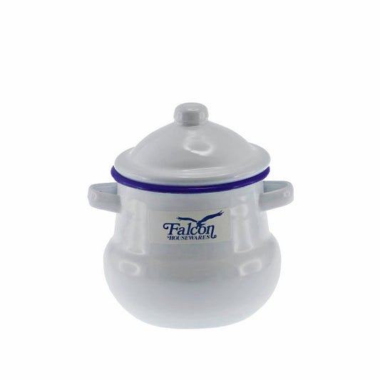 Falcon Sugar Pot 10cm White & Blue