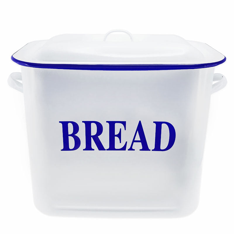 Falcon Bread Bin 29cm White & Blue