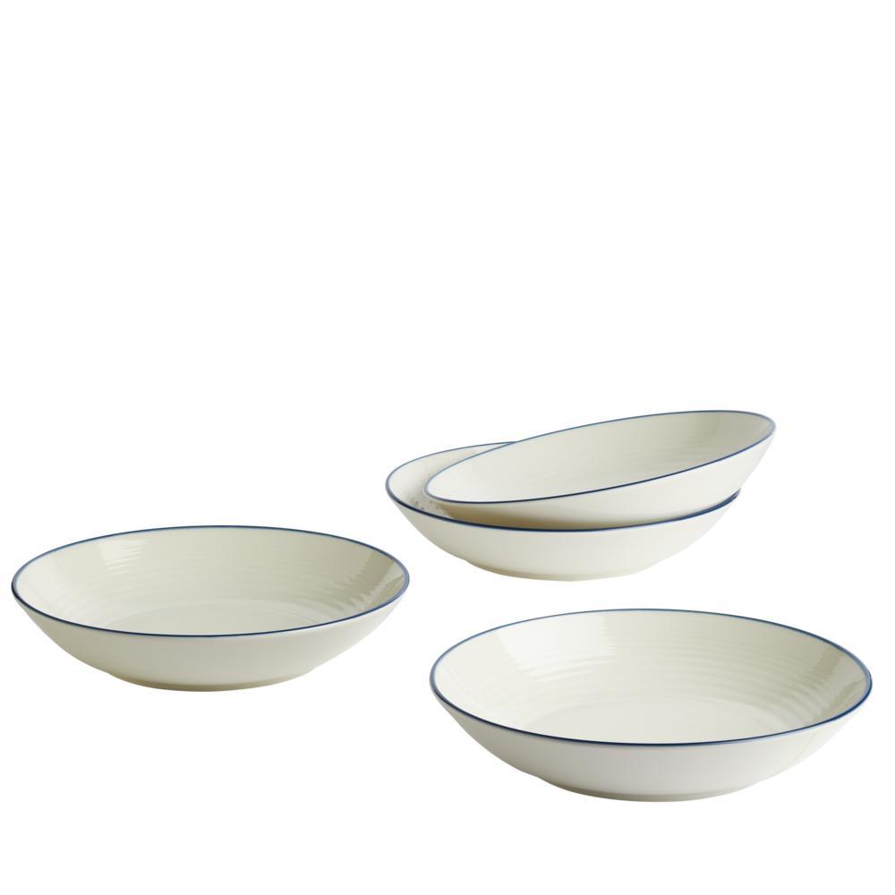 Gordon Ramsay Maze by Royal Doulton Set of 4 Bowls 24cm Denim Line