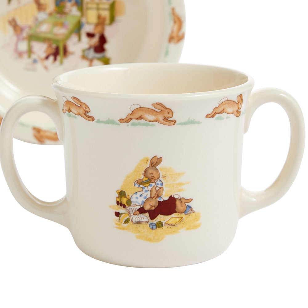 Royal Doulton Bunnykins Baby Bowl & Two Handled Mug Set