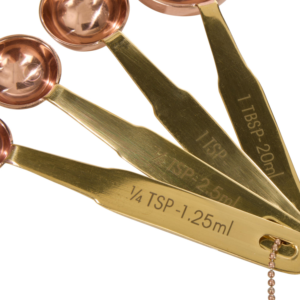 Davis & Waddell Heritage Copper & Brass Measuring Spoon Set