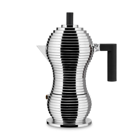 Alessi Pulcina Espresso Coffee Maker Black 6 Cup