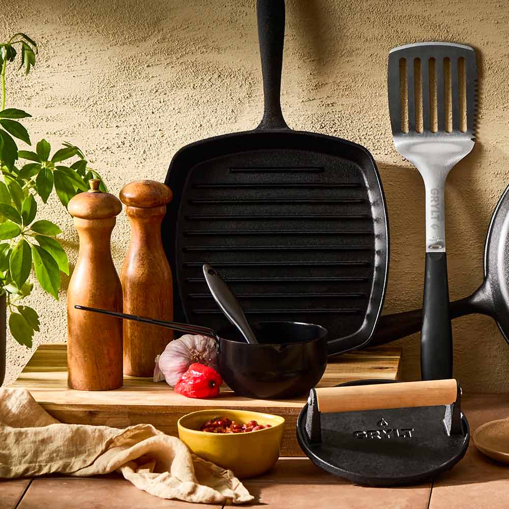 collection of outdoor cooking pans utensils and accessories - Robins Kitchen