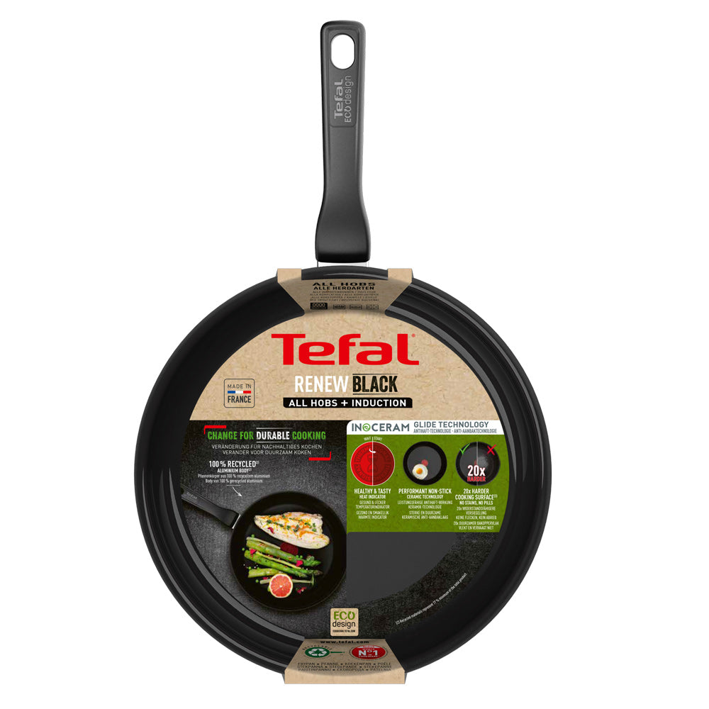 Tefal Renew Black Induction Ceramic Frypan 20cm