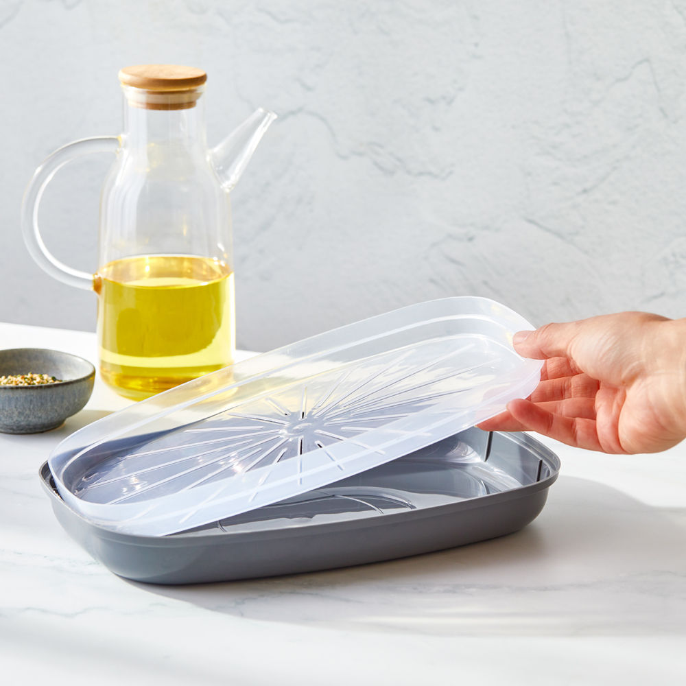 Microwave Fish Steamer Fresh De Chef Pronto with Lid at Robins Kitchen
