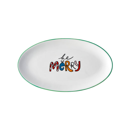 Ambrosia Santas Workshop Be Merry Platter 32cm