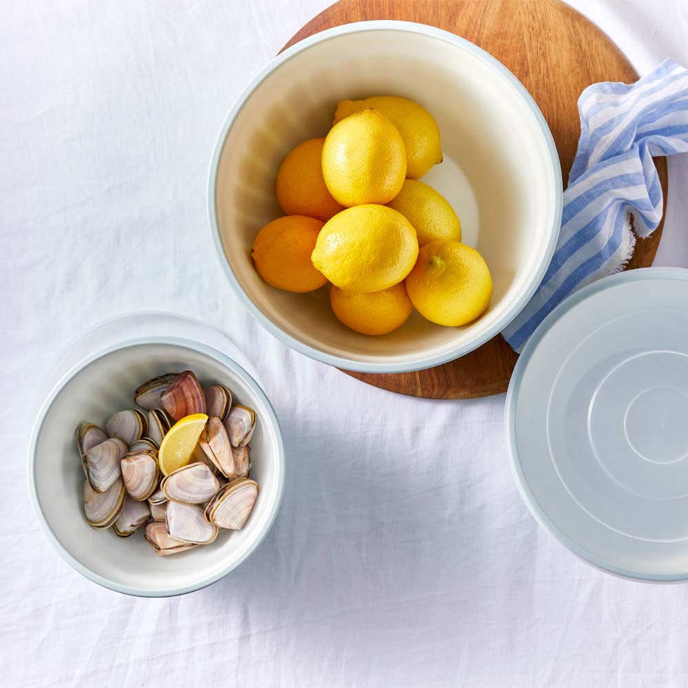 Ambrosia Azure Moulded Mixing Bowl Set of 3