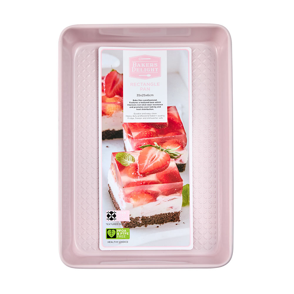 Bakers Delight Cuisson Pink Rectangle Pan Image at Robins Kitchen