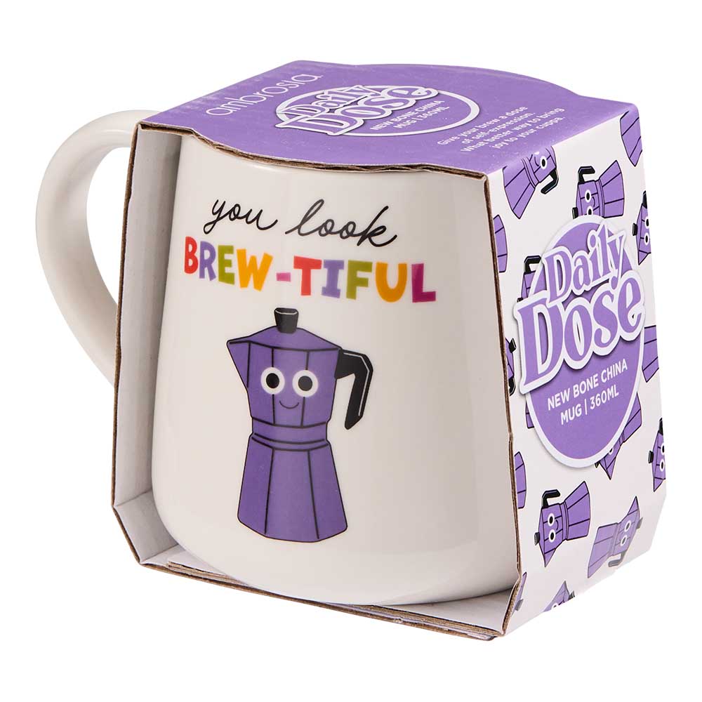Ambrosia Daily Dose Mug 360ml Brewtiful at Robins Kitchen