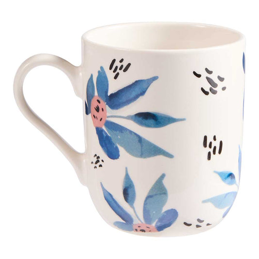 Ambrosia Willow Mug 320ml Teal Floral at Robins Kitchen