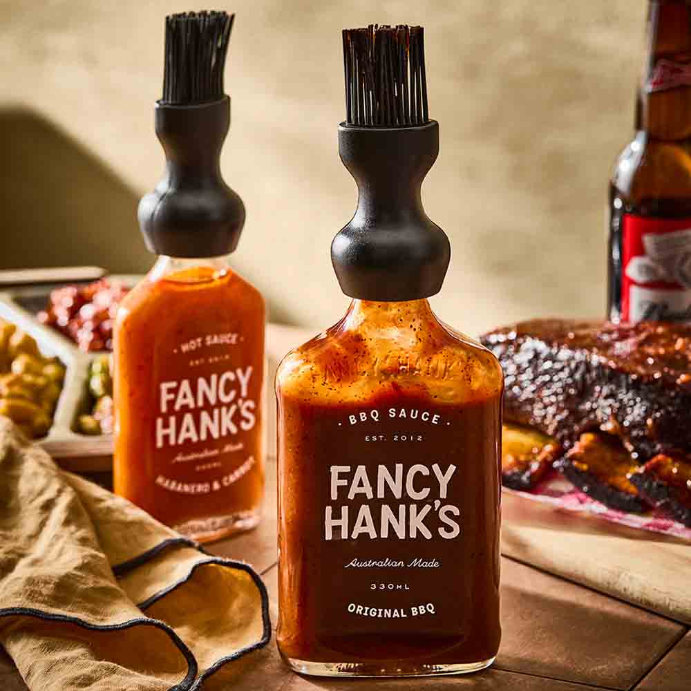 basting bottle cap brushes attached to sauce bottle - Robins Kitchen