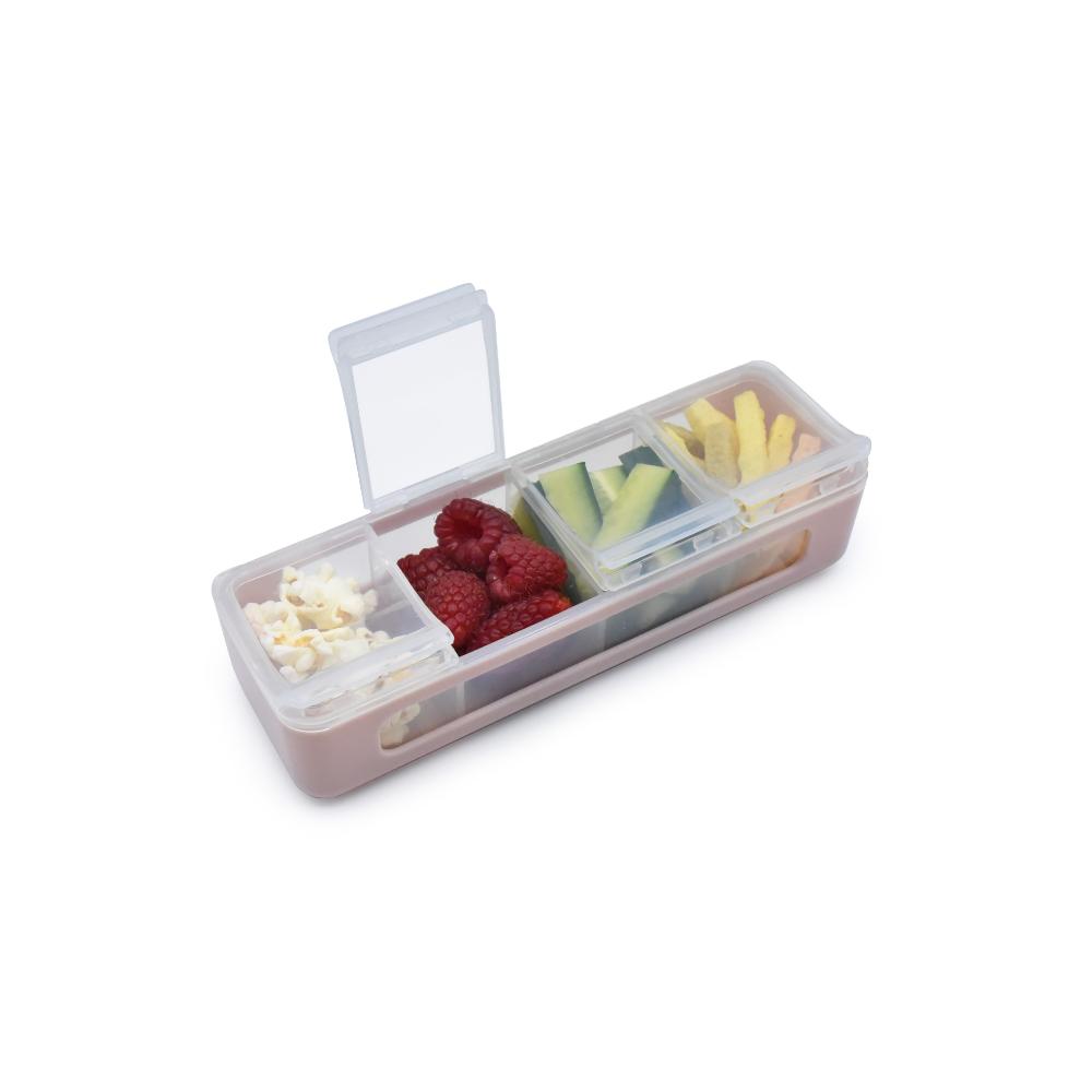 Melii 4 Compartment Snackle Box Pink - Robins Kitchen