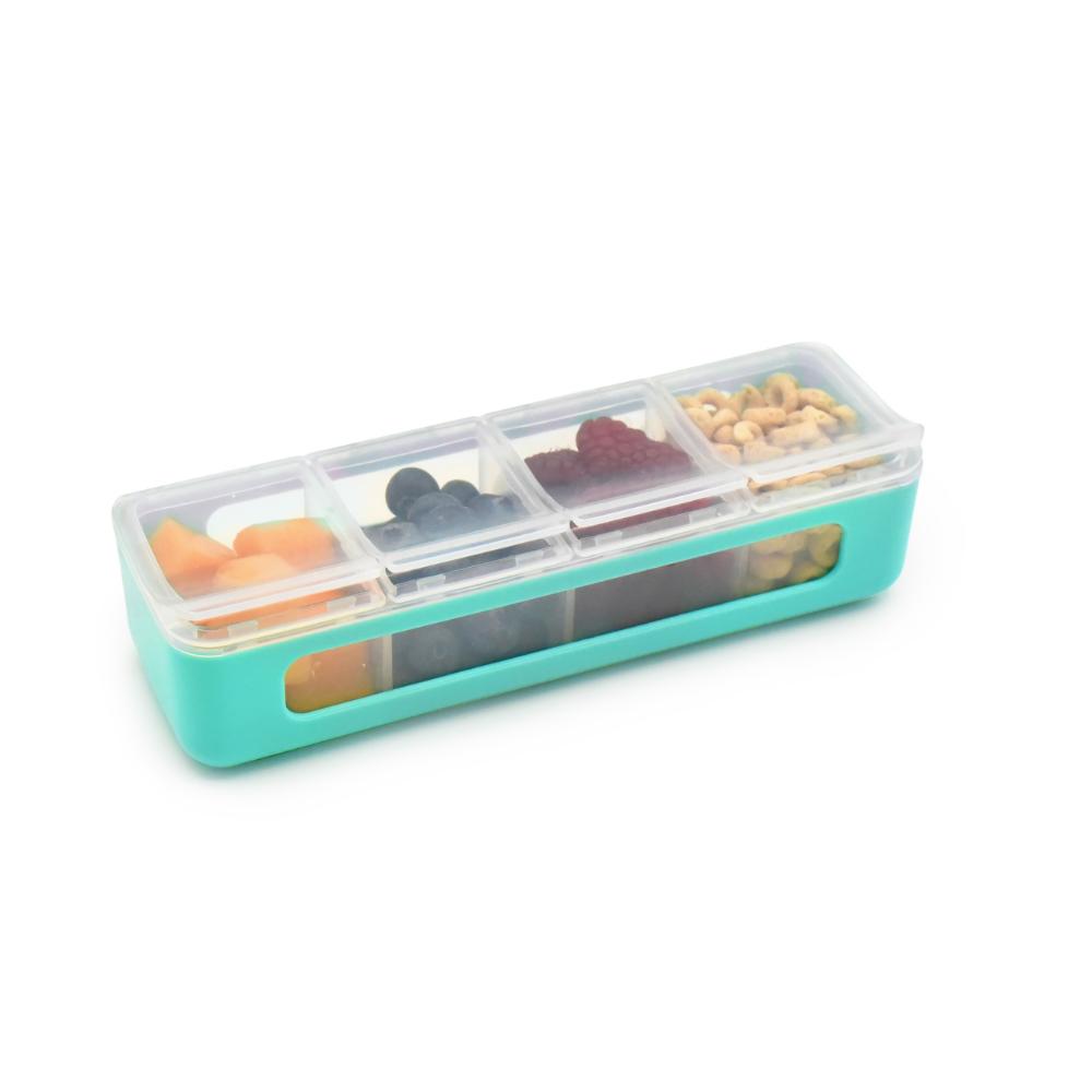 Melii 4 Compartment Snackle Box Blue - Robins Kitchen