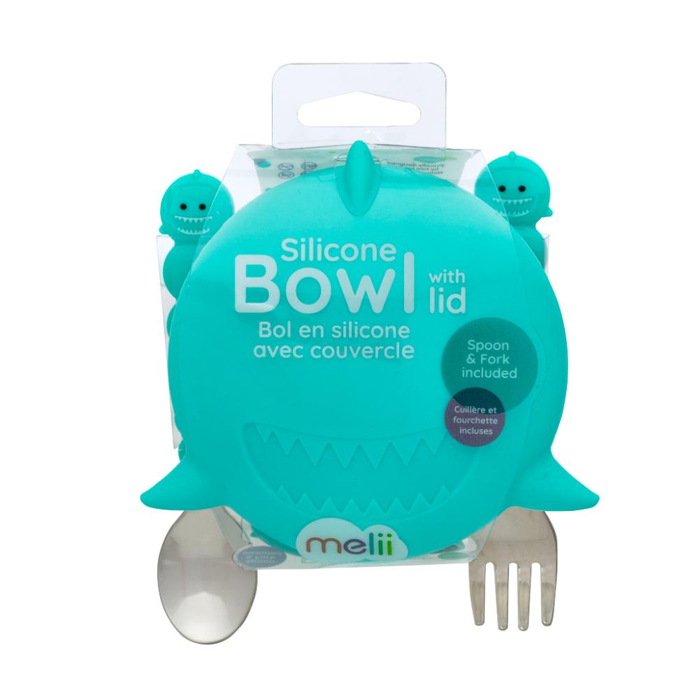 Melii Silicone Animal Bowl With Lid And Utensils - Robins Kitchen
