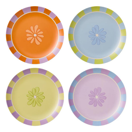 HAYDAE COLLECTIVE Set of 4 Flower Plates 20cm - Robins Kitchen