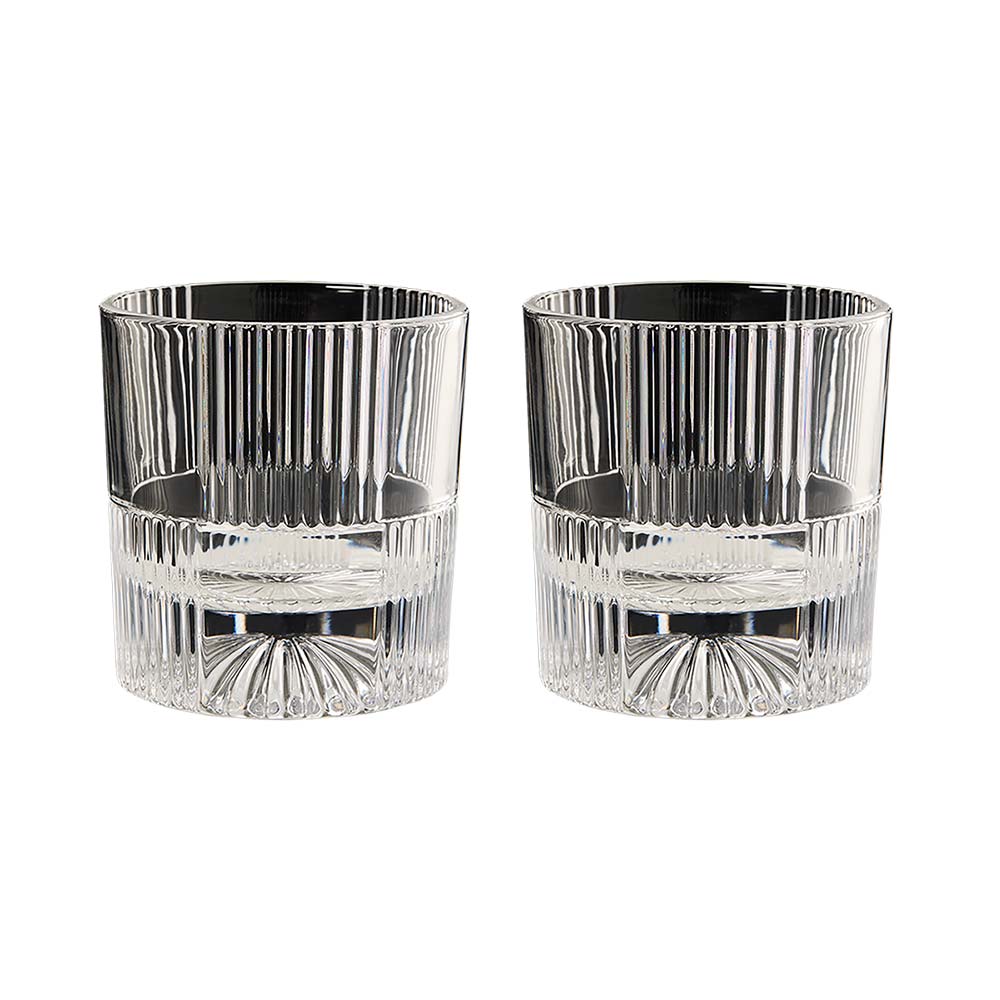 Cellar Premium Luxe Set of 2 Pressed Whisky Glasses 300ml