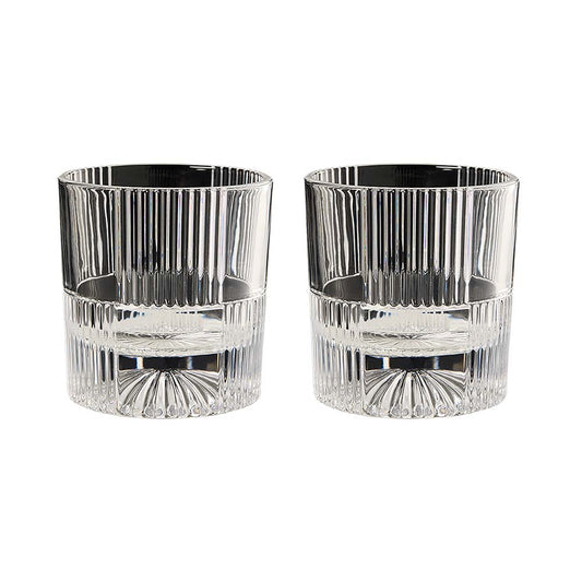 Cellar Premium Luxe Set of 2 Pressed Whisky Glasses 300ml