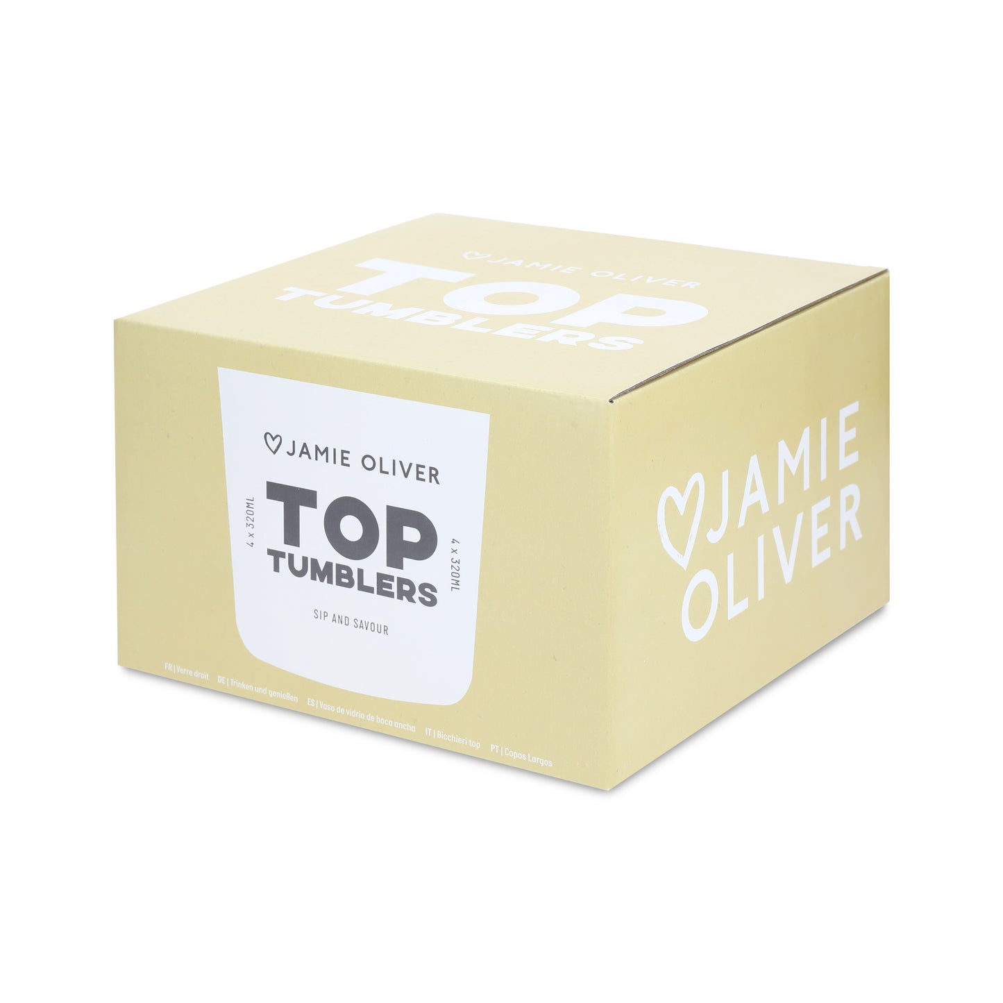 Jamie Oliver Set Of 4 Big Love Glass Tumblers 320ml