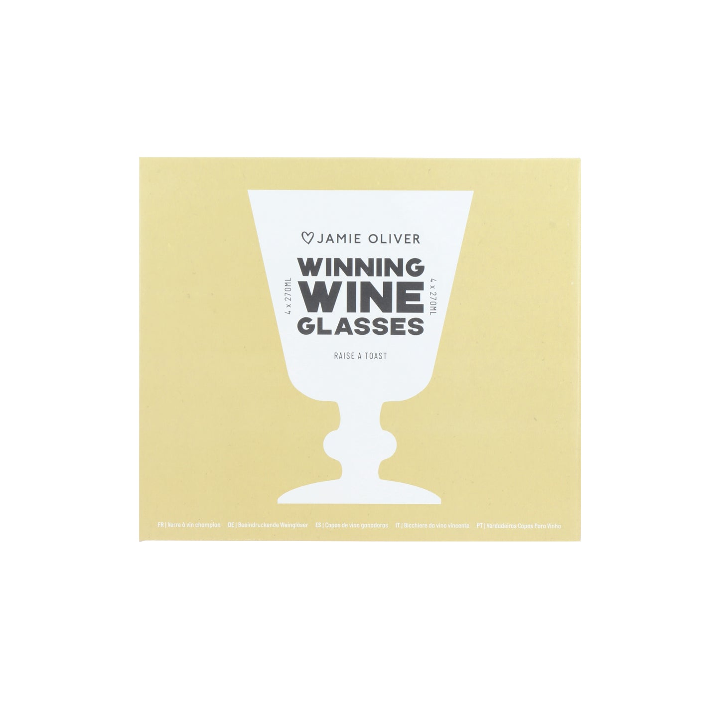 Jamie Oliver Set Of 4 Big Love Wine Glasses 270ml