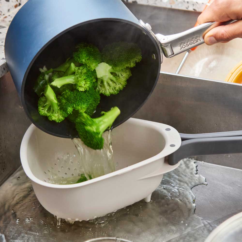 Joseph Joseph Droplet Compact Colander With Folding Handles at Robins Kitchen