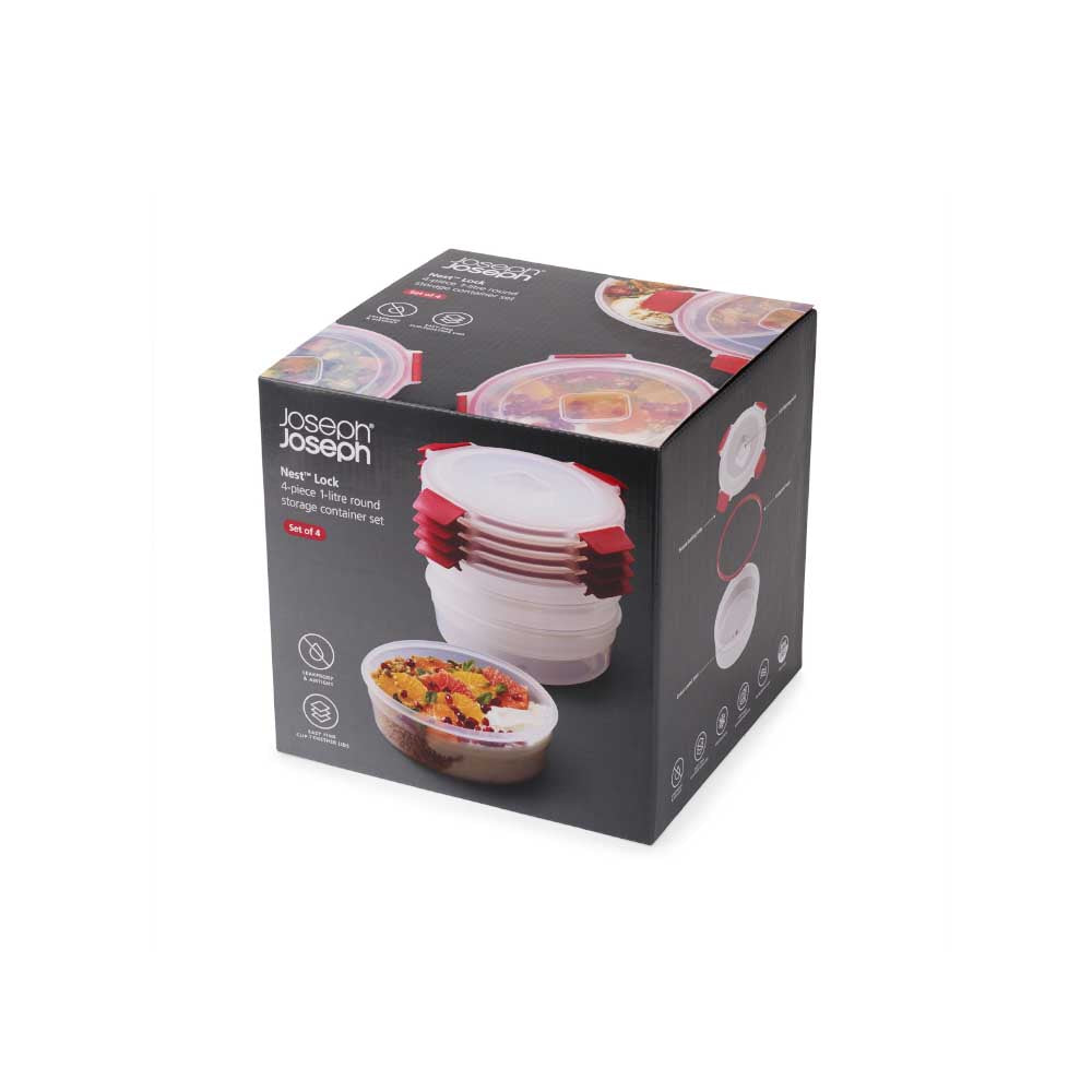 Joseph Joseph Nest Lock 4-Piece Round Storage Container Set at Robins Kitchen