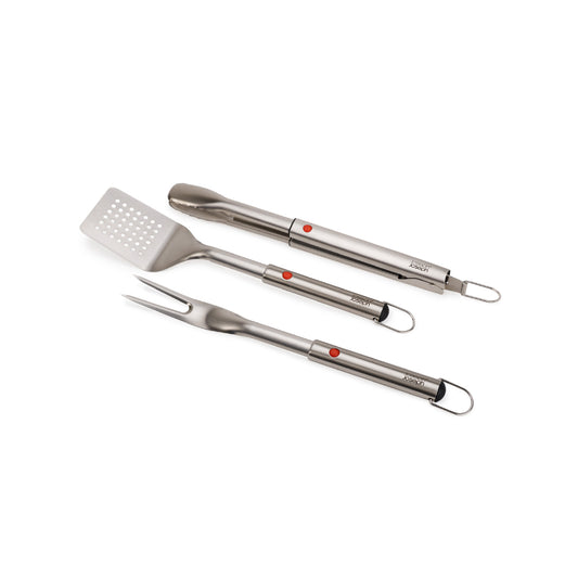 Joseph Joseph Grillout 3-Piece BBQ Turner, Tongs & Fork Set With Retractable Heads at Robins Kitchen
