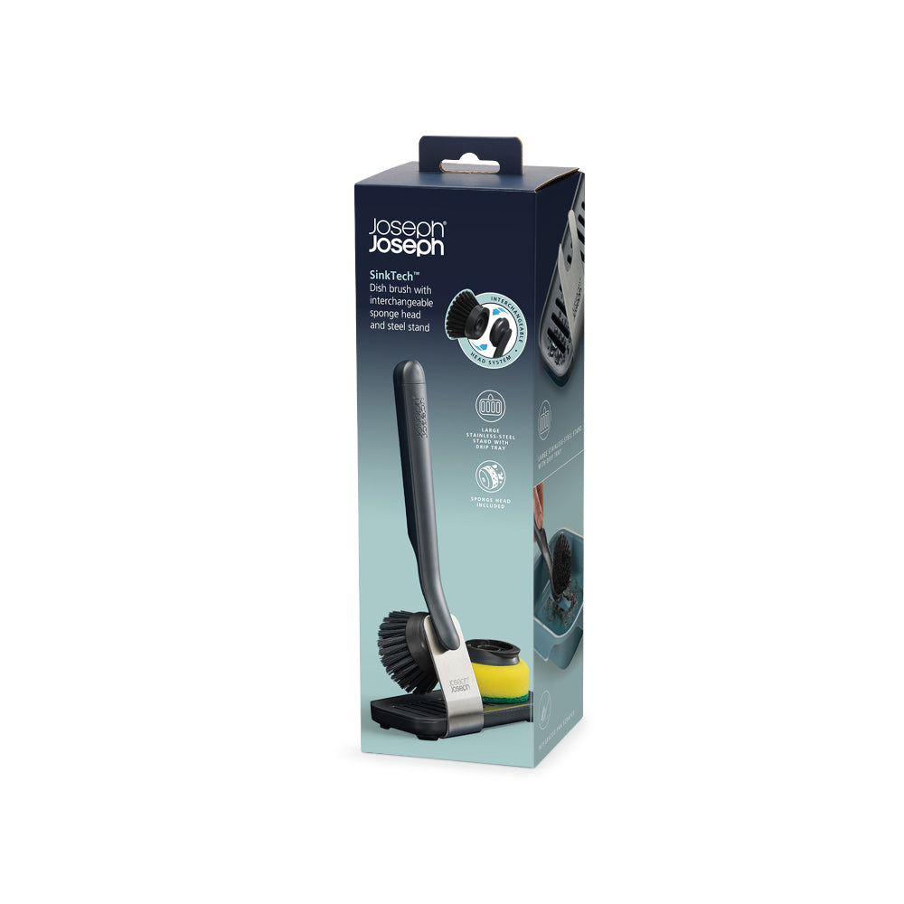 Joseph Joseph Sinktech Dish Brush And Sponge Set With Large Stainless Steel Storage Stand at Robins Kitchen