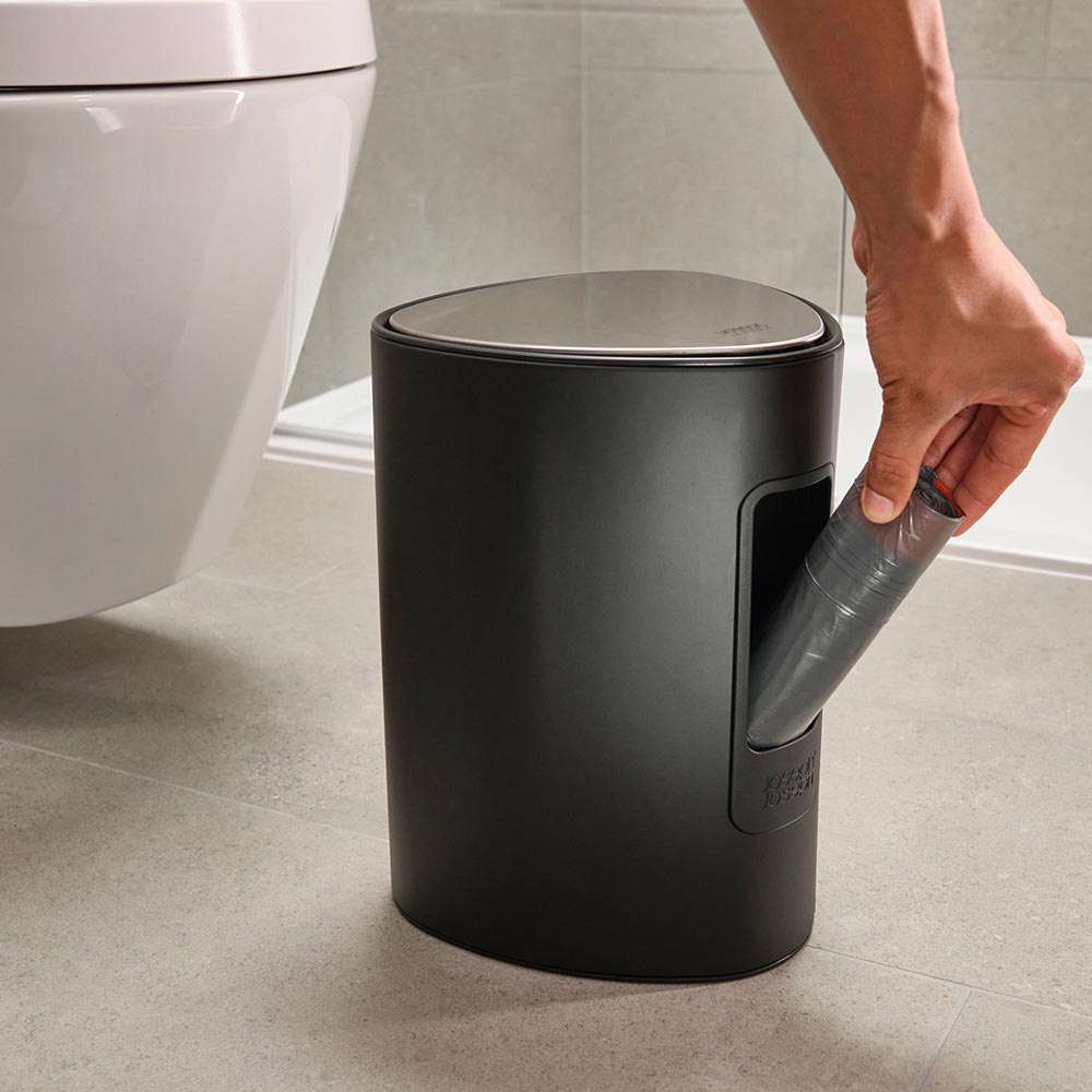 Joseph Joseph EasyStore Steel 5L Pedal Bin with Liner Storage Matt Black