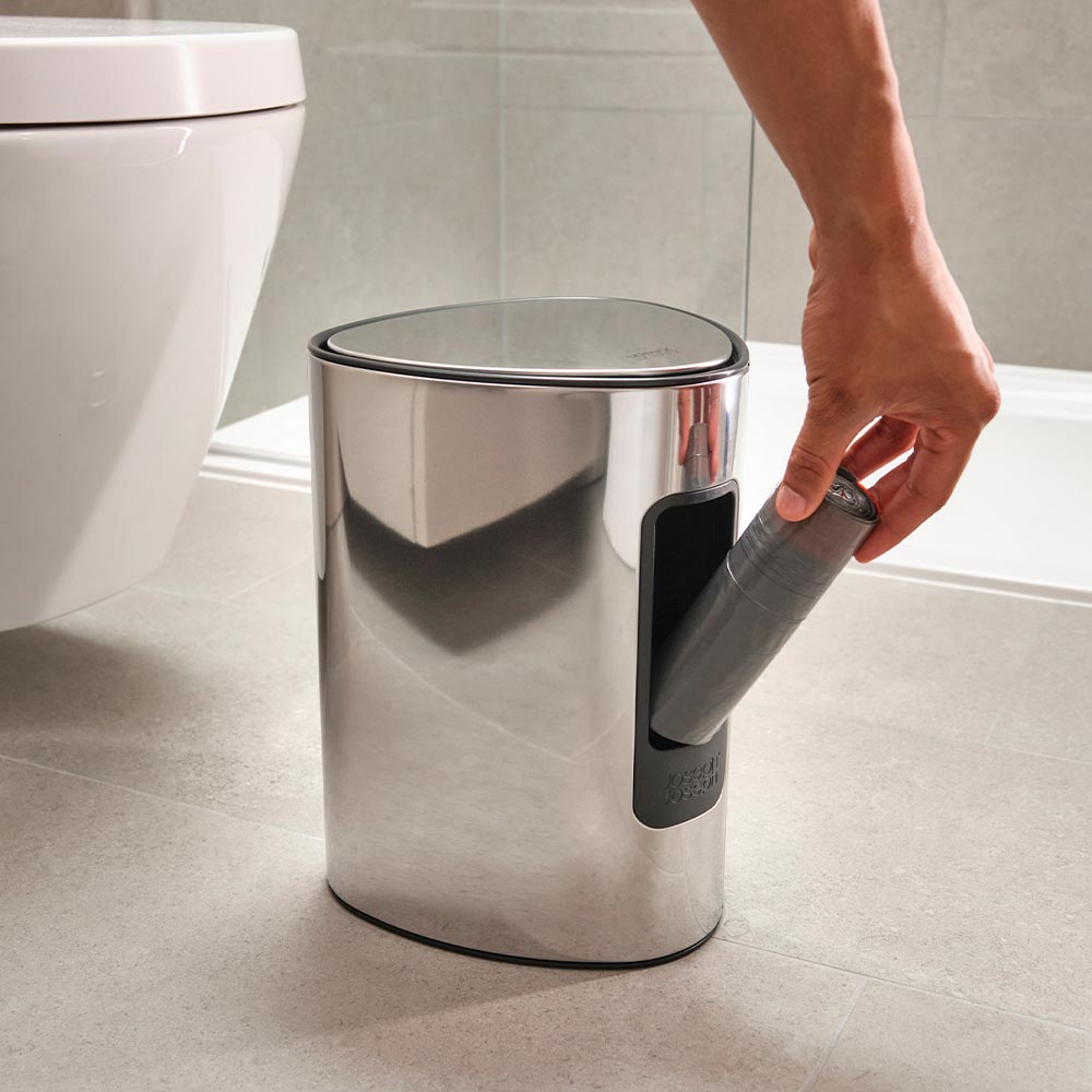 Joseph Joseph EasyStore Luxe Stainless Steel 5L Pedal Bin with Liner Storage