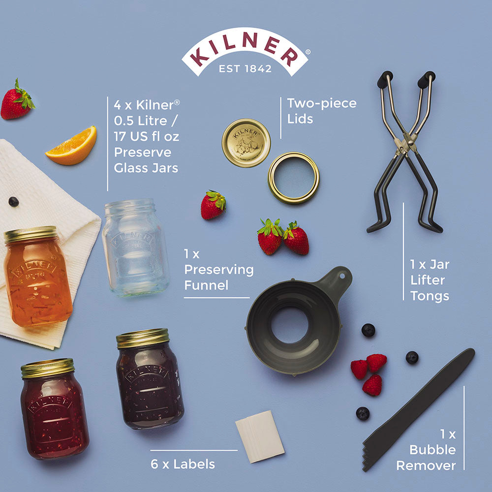 Kilner Preserve 8 Pice Starter Set 500ml