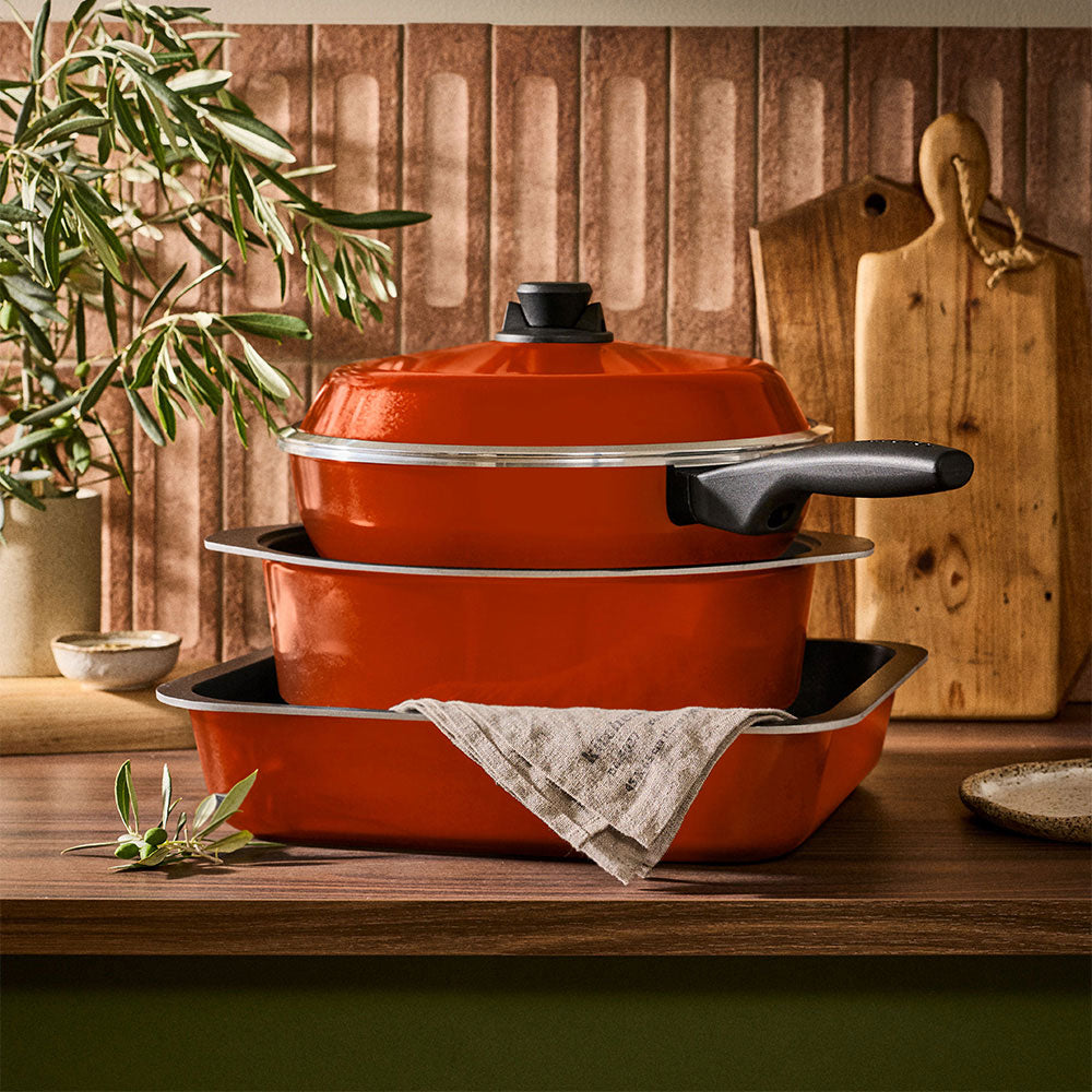 Bessemer 4 Piece Cookware Starter Set 32cm Burnt Orange