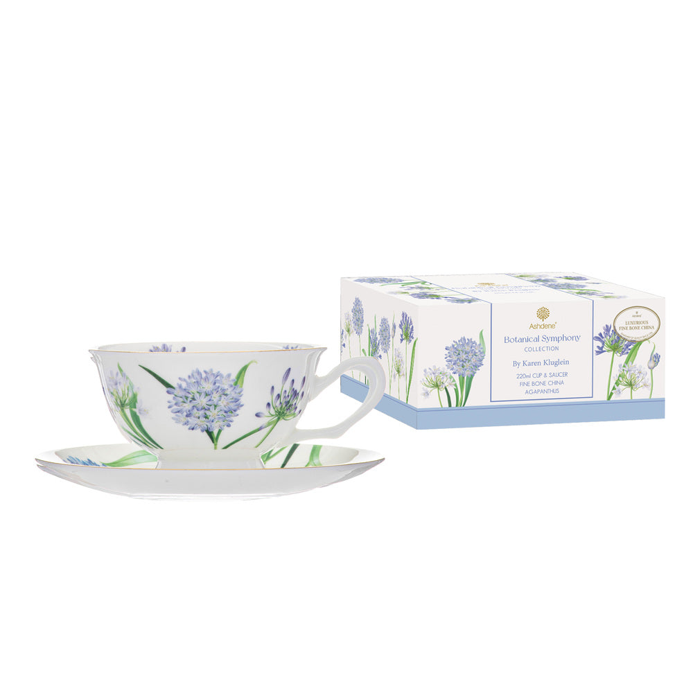 Ashdene Botanical Symphony Cup & Saucer in Daffodil Floral Design 220ml at Robins Kitchen