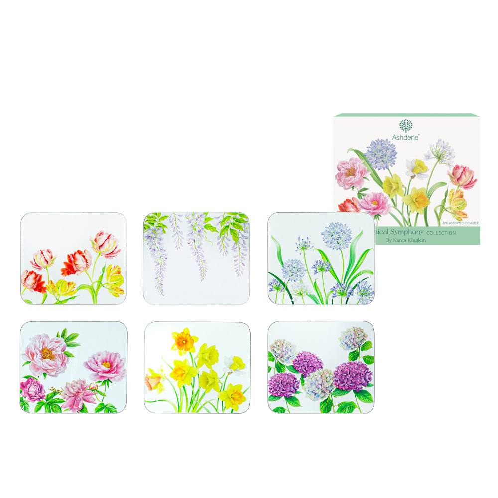 Ashdene Botanical Symphony Set of 6 Coasters