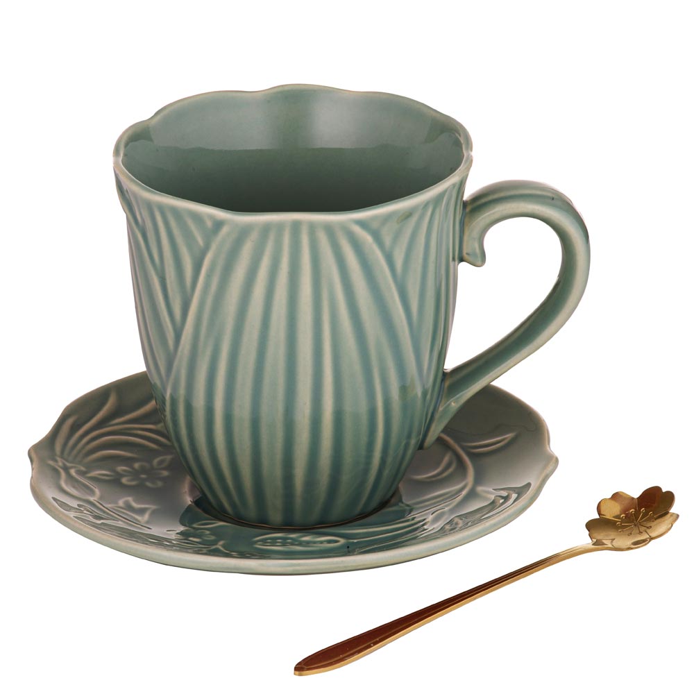 Ashdene Petal Mug, Saucer & Spoon Gift Set