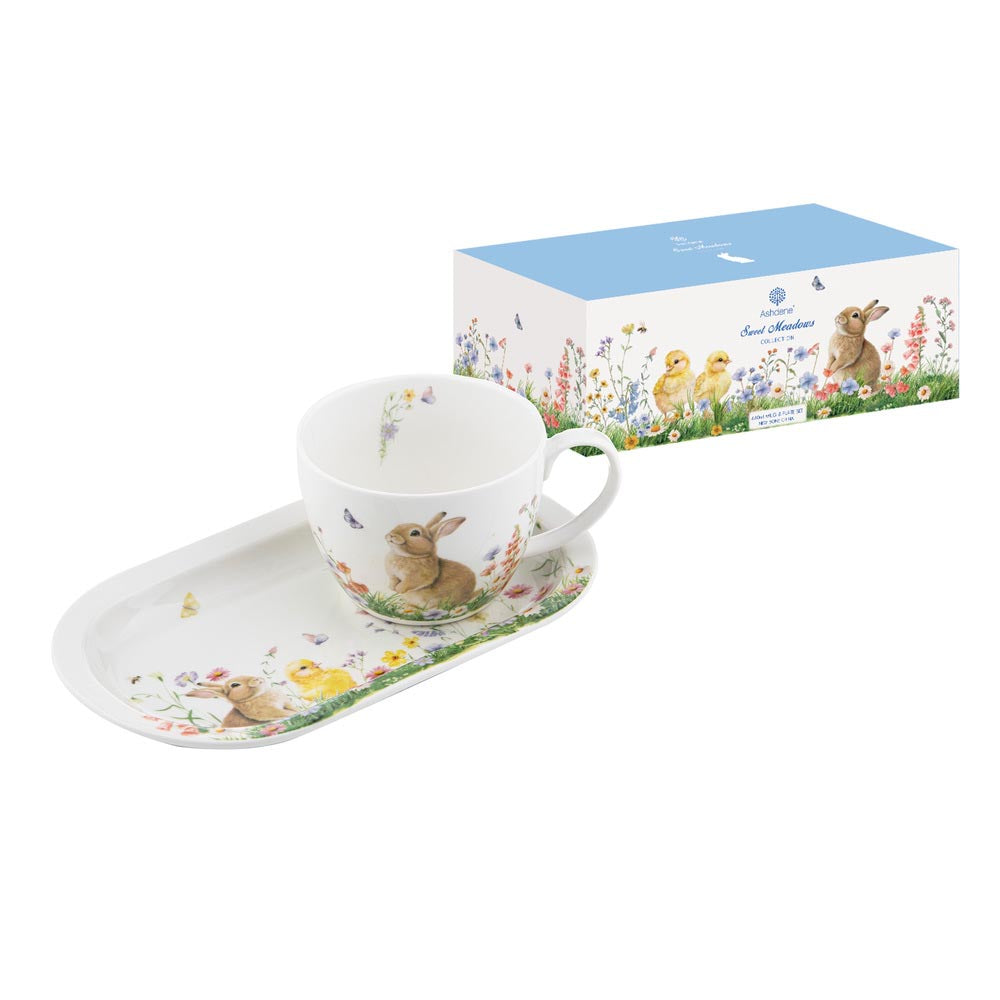 Ashdene Sweet Meadows Mug & Plate Set with baby animals at Robins Kitchen