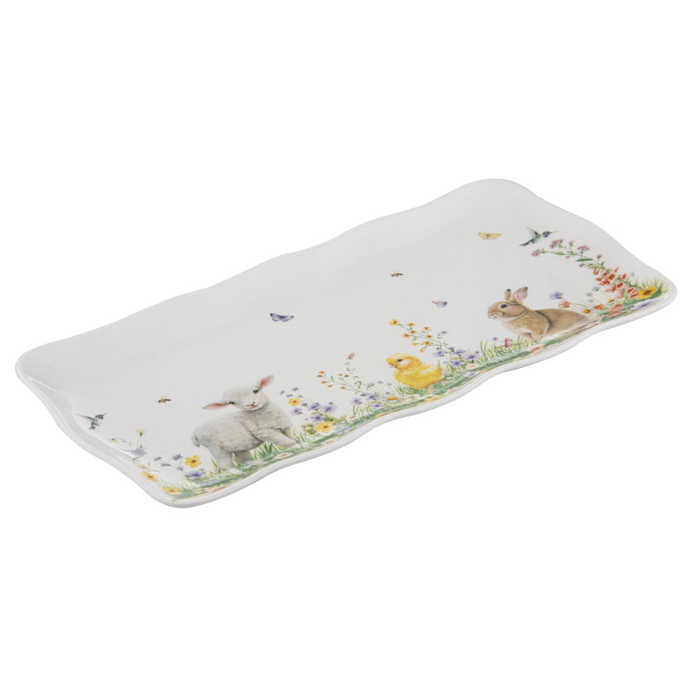 Ashdene Sweet Meadows Rectangular Platter with baby farm animals at Robins Kitchen