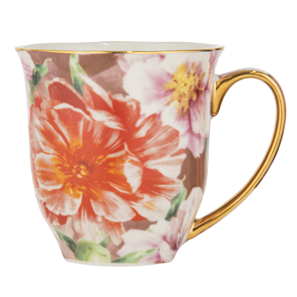 Ashdene Bold Blooms Peach Peony Mug