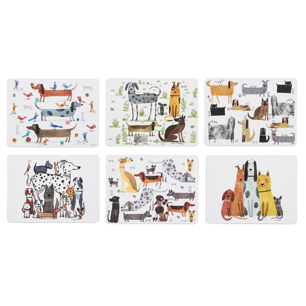 Ashdene Canine Capers Set of 6 Placemats