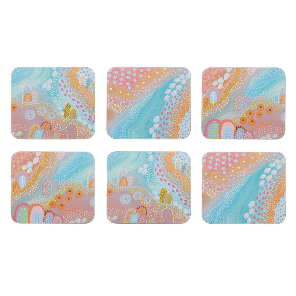 Ashdene Koort Boodja Heart Country Assorted Set of 6 Coasters