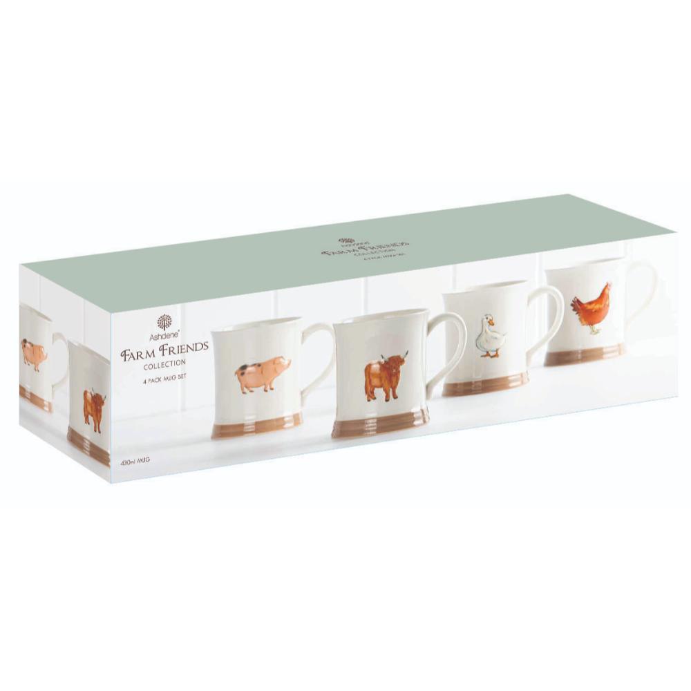 Ashdene Farm Friends Set of 4 Mugs Assorted