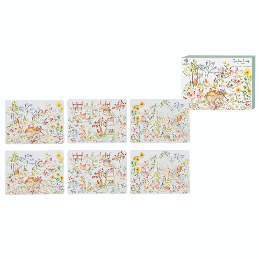Ashdene Garden Hens Set of 6 Placemats