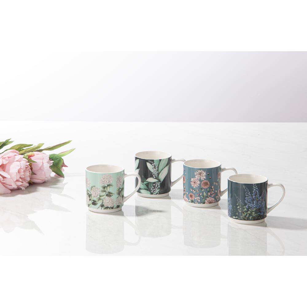 Ashdene Secret Garden Set of 4 Stackable Mugs