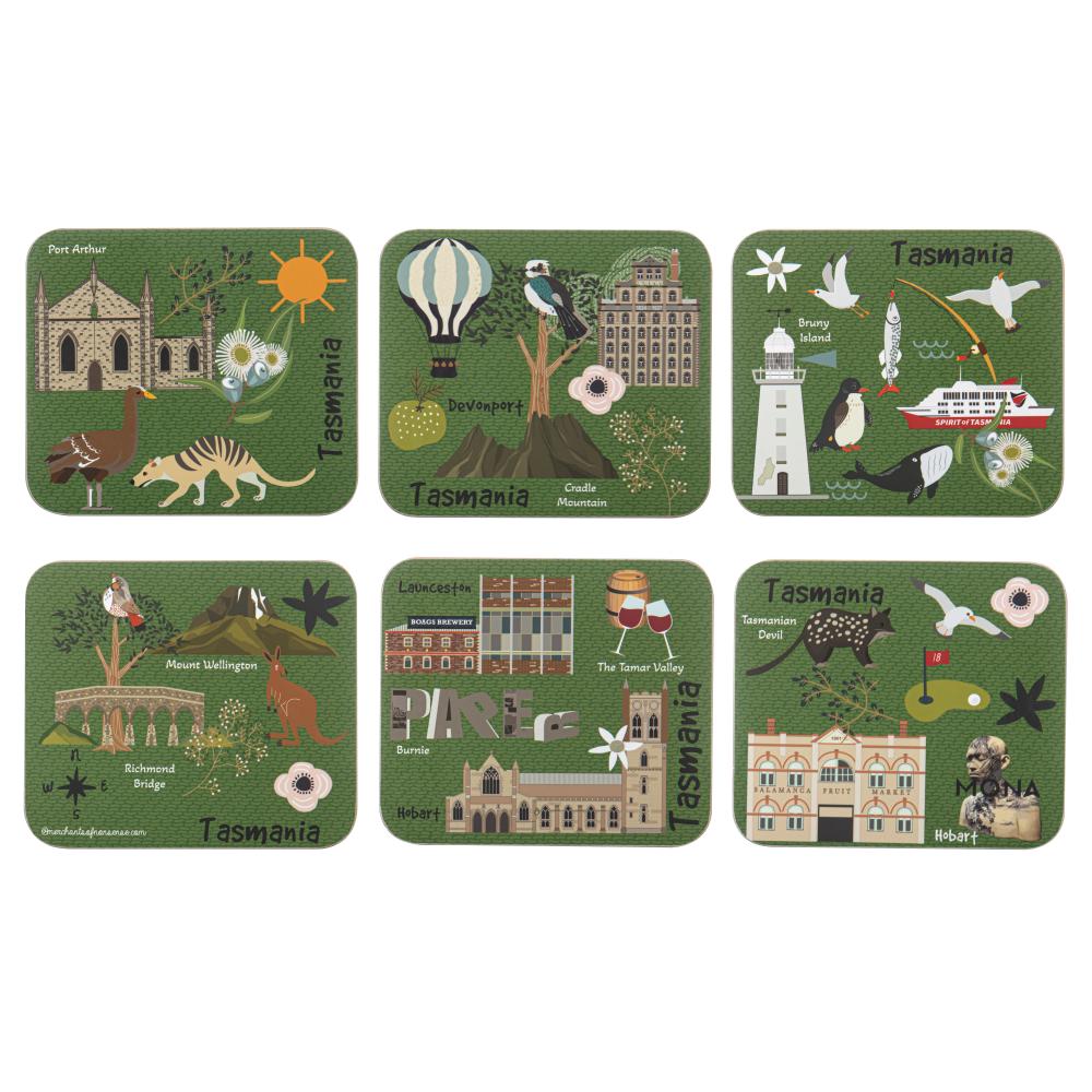 Ashdene Land Down Under Set of 6 Coasters
