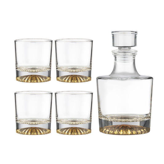 Tempa Enzo Gold 5 Piece Whisky Set