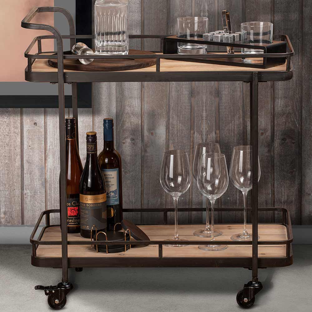 Tempa Bradley Bar Cart Rustic