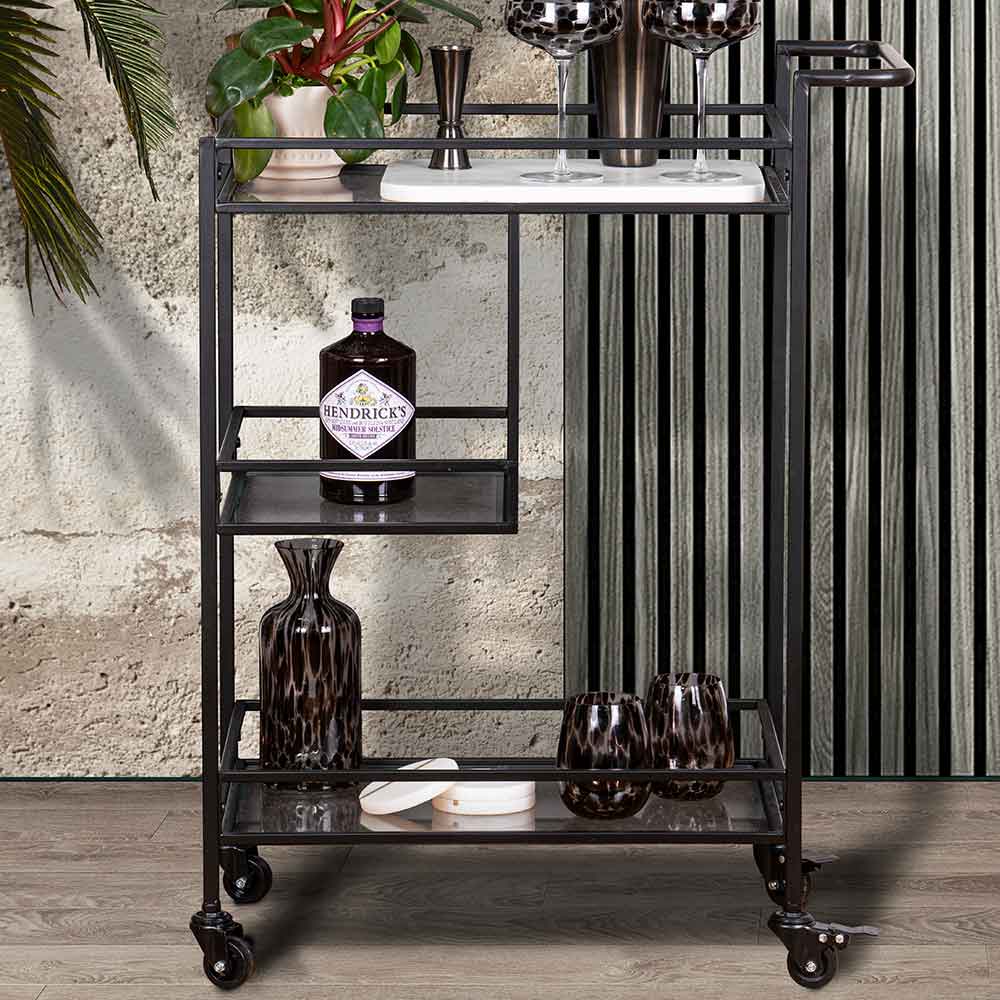 Tempa Bradley Bar Cart Black