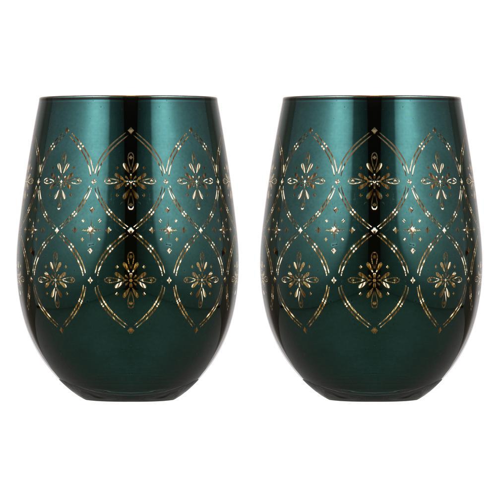 Tempa Chantelle Set of 2 Stemless Glasses