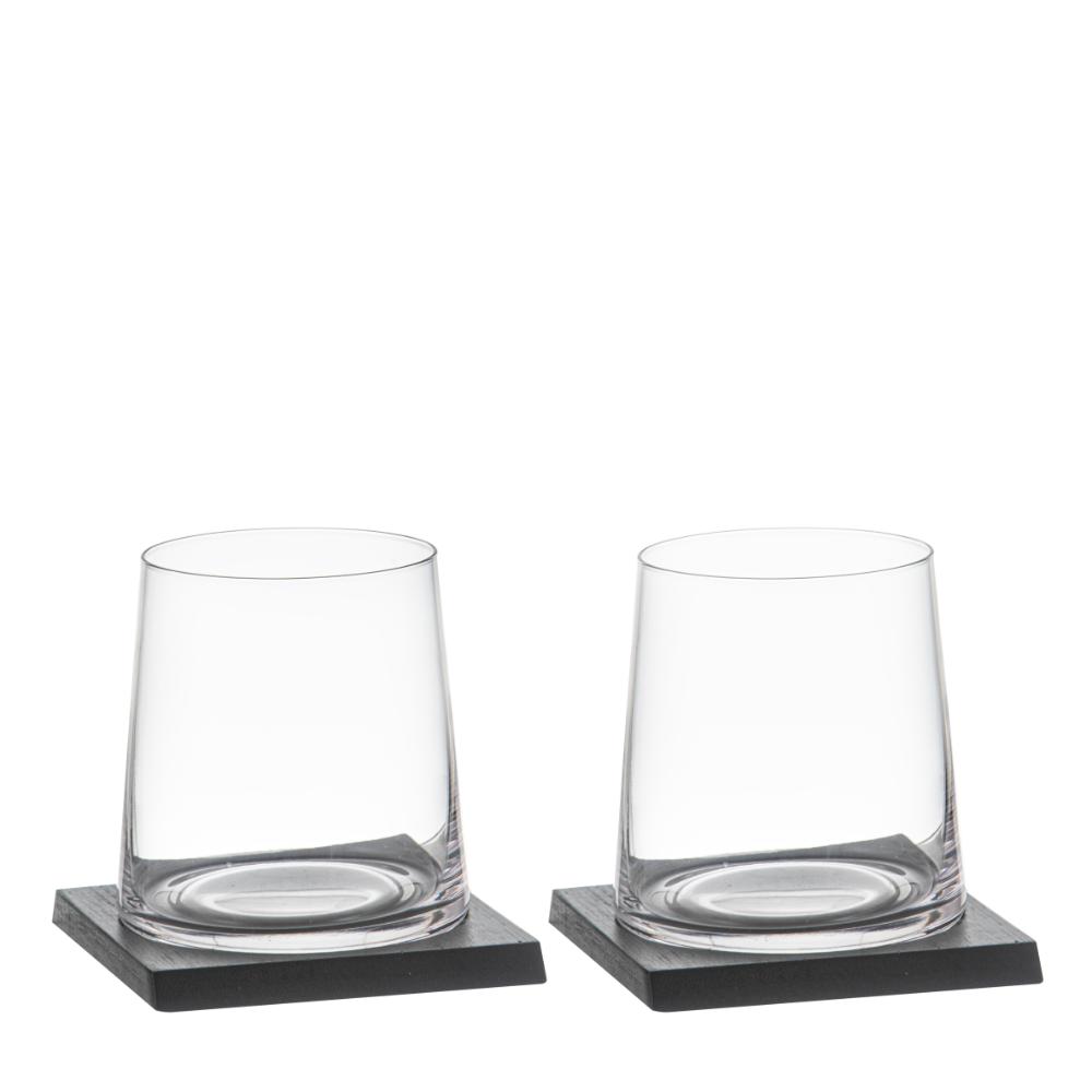 Tempa Harvey Whisky Glass & Coaster Set Black