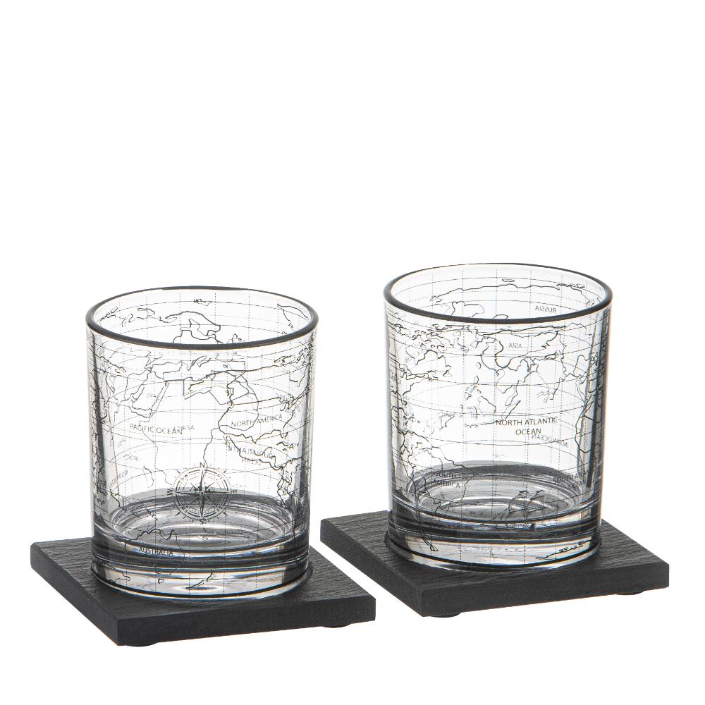 Tempa Atlas Whisky Glass & Coaster Set